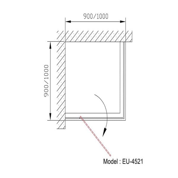 Phòng tắm vách kính Euroking EU-4521A