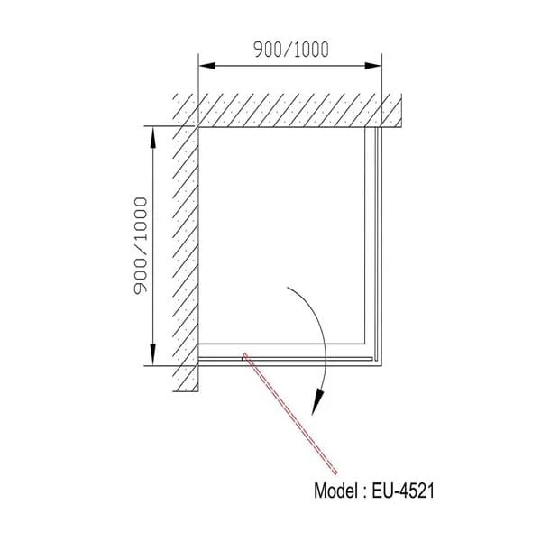 Phòng tắm vách kính Euroking EU-4521A