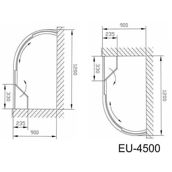 Phòng tắm vách kính Euroking EU-4500B