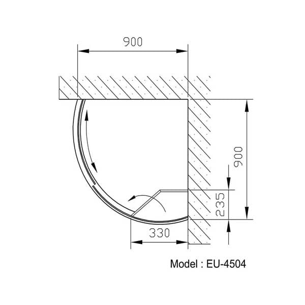 Phòng tắm vách kính Euroking EU-4504