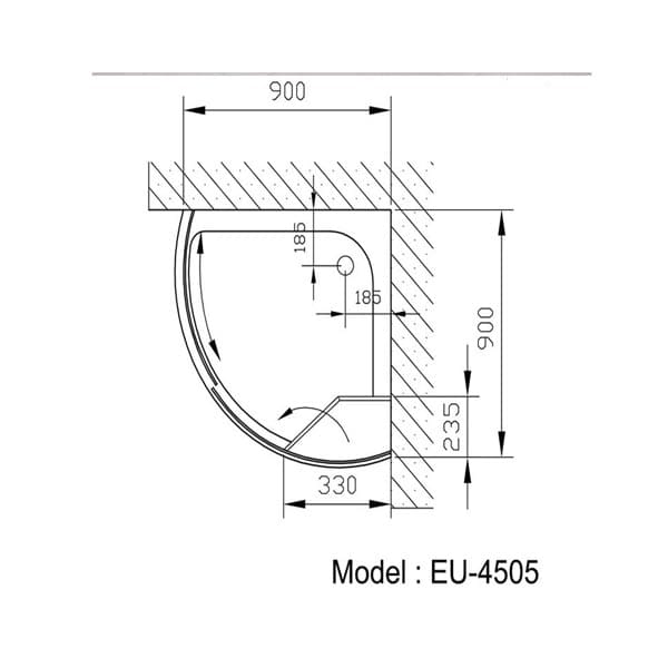 Phòng tắm vách kính Euroking EU-4505