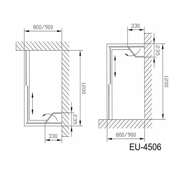 Phòng tắm vách kính Euroking EU-4506A