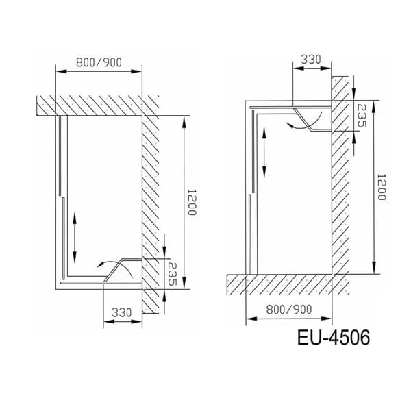 Phòng tắm vách kính Euroking EU-4506A