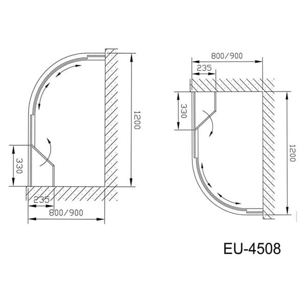 Phòng tắm vách kính Euroking EU-4508A