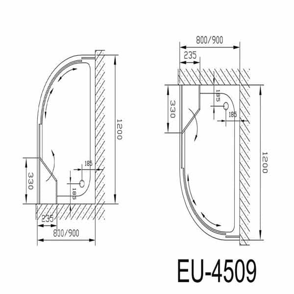 Phòng tắm vách kính Euroking EU-4509A