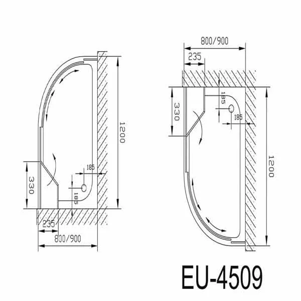 Phòng tắm vách kính Euroking EU-4509A