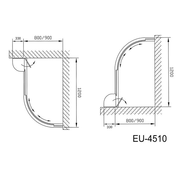 Phòng tắm vách kính Euroking EU-4510A