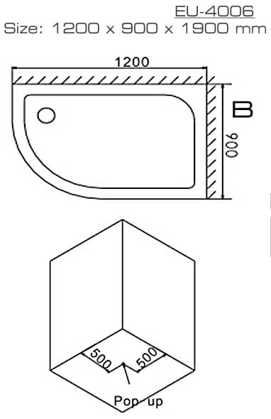 Phòng tắm vách kính Euroking EU-4006B