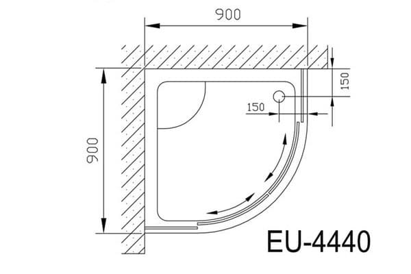Phòng tắm vách kính Euroking EU-4440C
