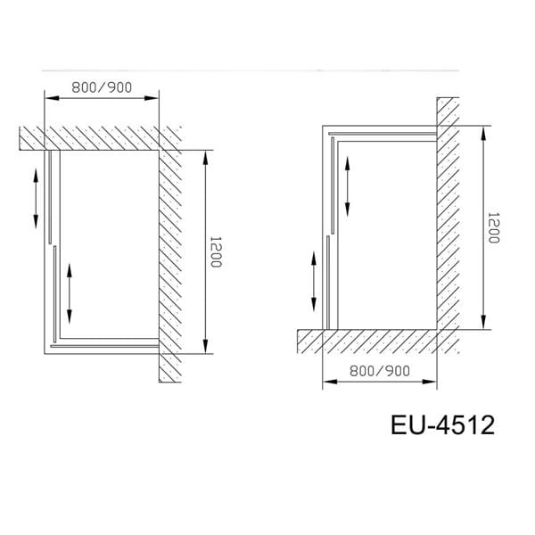 Phòng tắm vách kính Euroking EU-4512A
