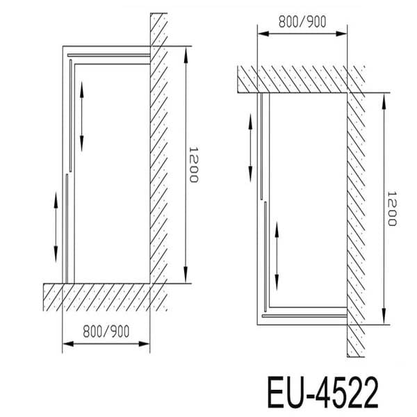 Phòng tắm vách kính Euroking EU-4522