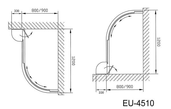 Phòng tắm vách kính Euroking EU-4510