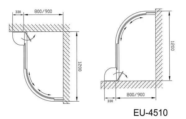 Phòng tắm vách kính Euroking EU-4510