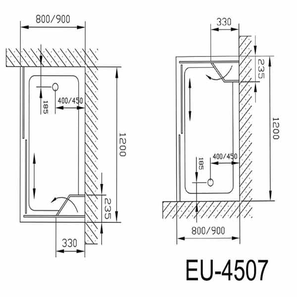 Phòng tắm vách kính Euroking EU-4507