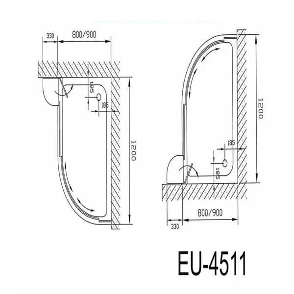 Phòng tắm vách kính Euroking EU-4511