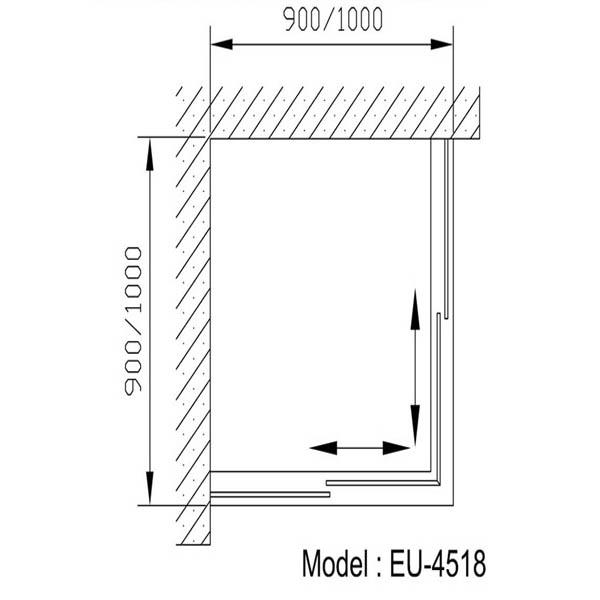 Phòng tắm vách kính Euroking EU-4518