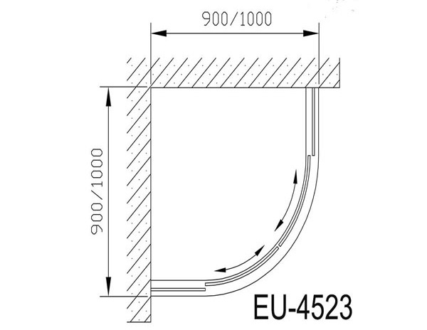 Phòng tắm vách kính Euroking EU-4523