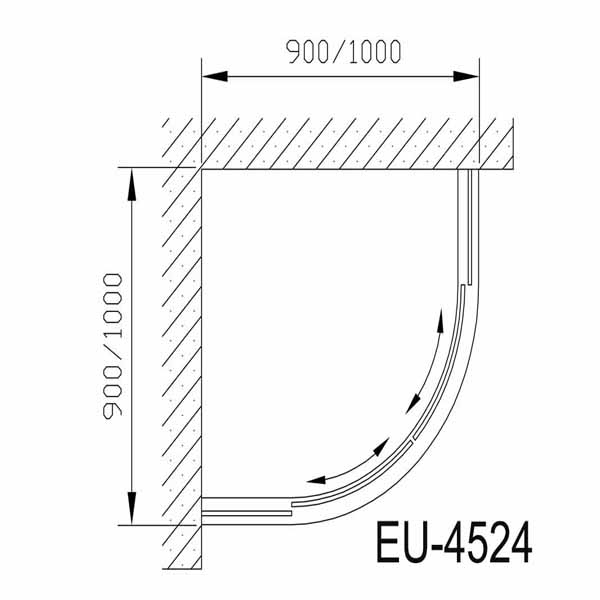Phòng tắm vách kính Euroking EU-4524