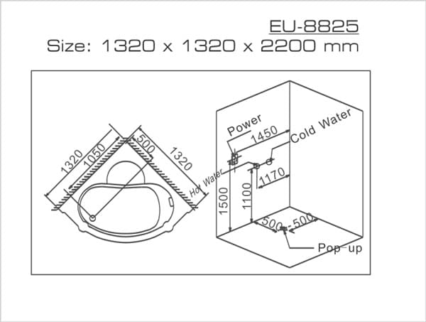 Phòng xông hơi Euroking EU-8825