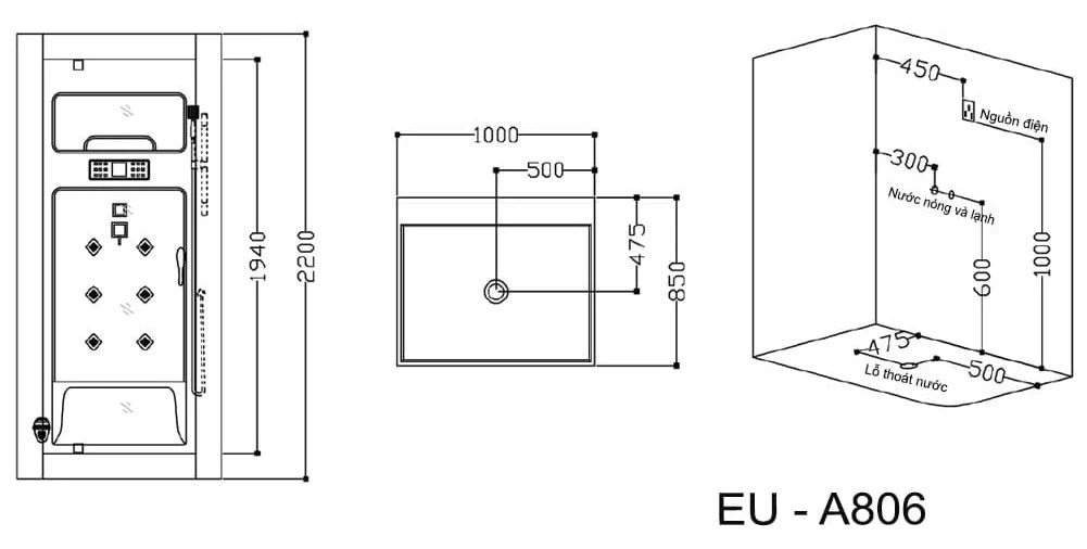 Phòng xông hơi Euroking EU-A806