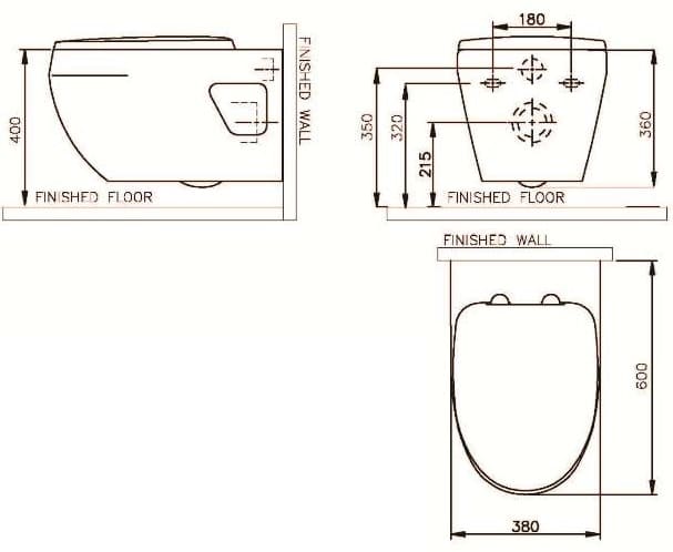 Bàn cầu treo tường Nahm SVC2860HW10N01