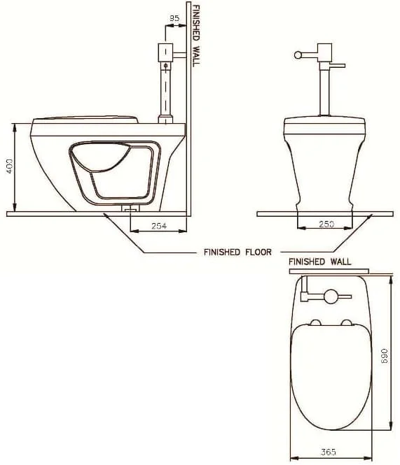 Bàn cầu đặt sàn Nahm SVC2860W202N01-MK2000