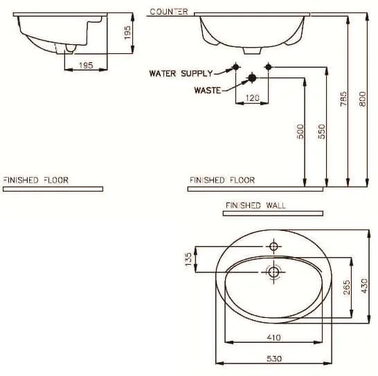Bản vẽ kỹ thuật Chậu rửa mặt dương vành Nahm SVW27105310N01