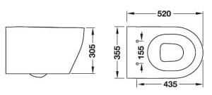 bản vẽ kỹ thuật Bồn cầu 1 khối Hafele SEINE 588.82.412