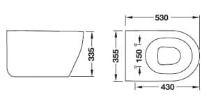 bản vẽ kỹ thuật Bồn cầu 1 khối Hafele THAMES 588.60.451