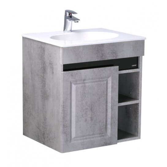 Bộ Tủ chậu lavabo Treo Tường Caesar LF5024+EH05024ASV Màu xám