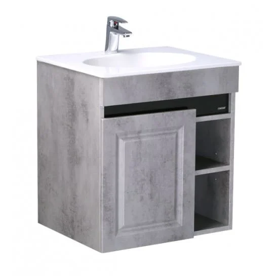 Bộ Tủ chậu lavabo Treo Tường Caesar LF5024+EH05024ASV Màu xám