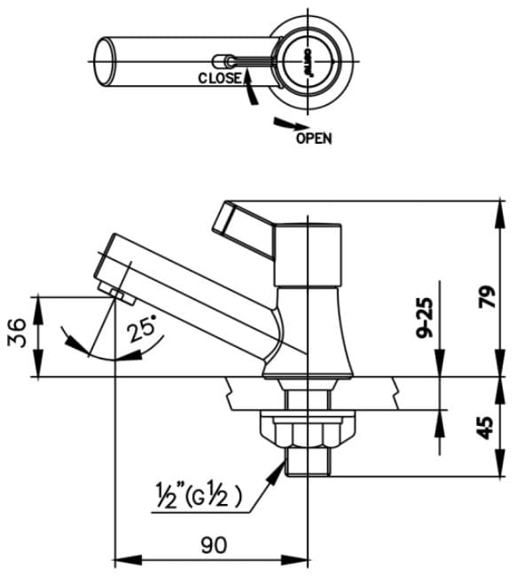 ban-ve-ky-thuat-voi-rua-mat-lavabo-lanh-cotto-ct1091c33-hm