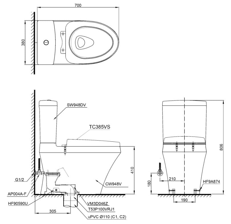 ban-ve-ky-thuat-bon-cau-2-khoi-nap-em-toto-cs948dt3
