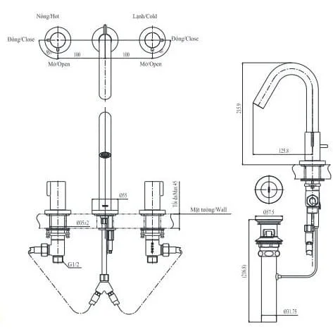 ban-ve-voi-lavabo-nong-lanh-3-lo-toto-tlg11201b