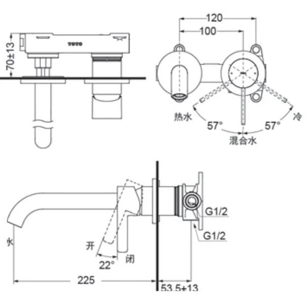 ban-ve-voi-lavabo-nong-lanh-gan-tuong-toto-tlg11308ba