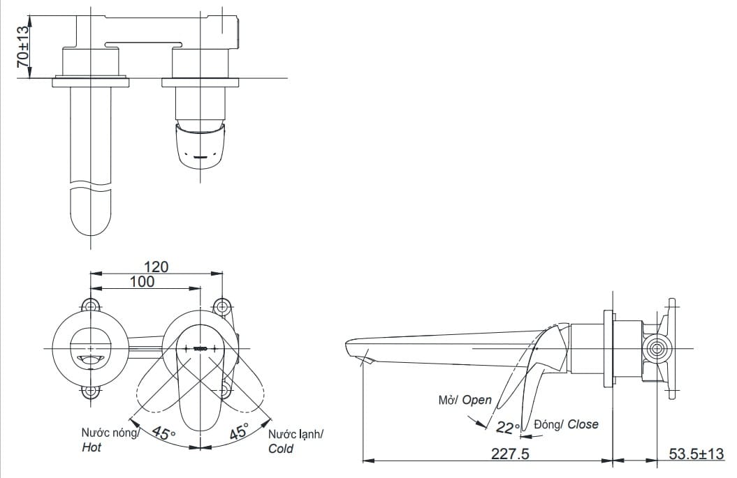 ban-ve-voi-nong-lanh-gan-tuong-toto-tls03308b