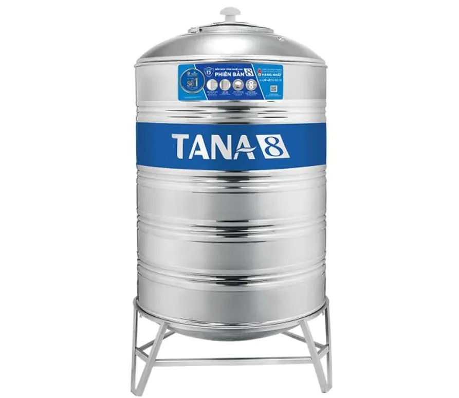 Bồn nước inox Tân Á 8 1300l đứng