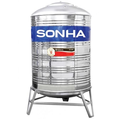 Bồn inox Sơn Hà 2500l đứng phi 1380