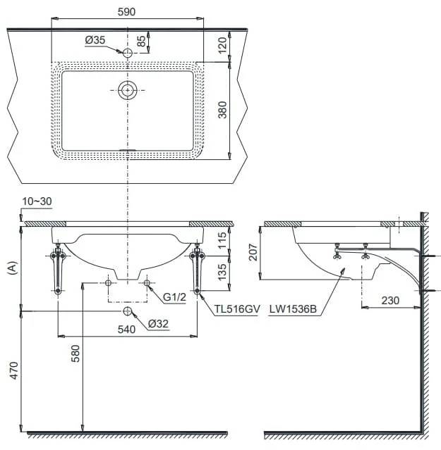 ban-ve-ky-thuat-chau-lavabo-toto-lw1535v-am-ban