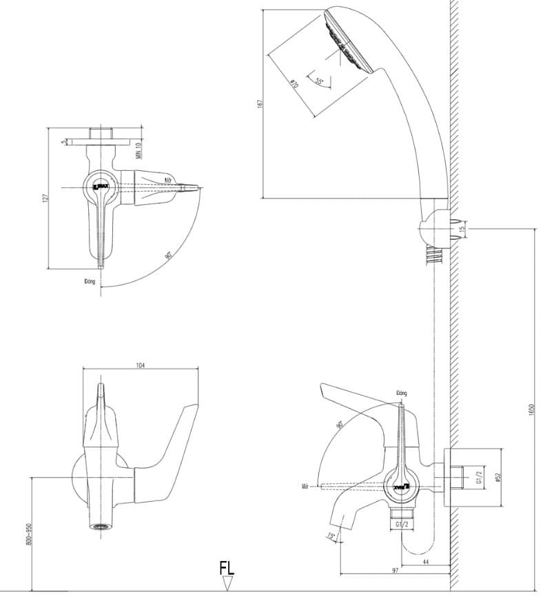 ban-ve-ky-thuat-voi-sen-tam-lanh-inax-bfv-17-8c