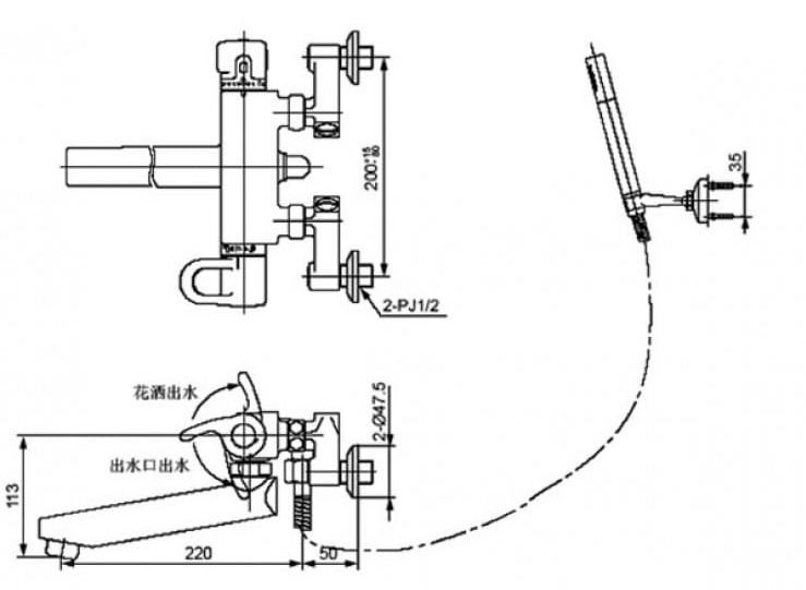 ban-ve-ky-thuat-inax-bfv-8145t-1c