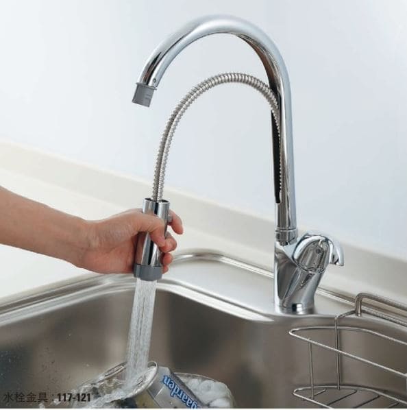 Hình ảnh thực tế vòi rửa chén bát Kakudai 117-121K