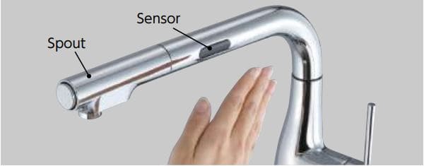 Cách sử dụng cảm ứng vòi rửa bát KVK KM6131SCEC