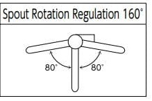 Góc quay vòi chậu rửa bát KVK KM6101ECBN
