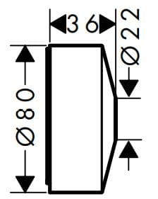 Bản vẽ chụp vòi rửa mặt Axor 13610260