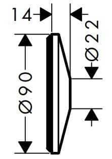 Bản vẽ chụp vòi rửa mặt Axor 13611020