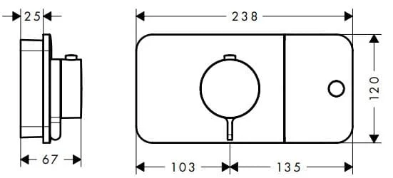 Chụp vòi lavabo âm tường Axor 45711000
