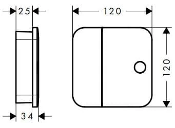 Van sen tắm nóng lạnh âm tường Axor 45771950