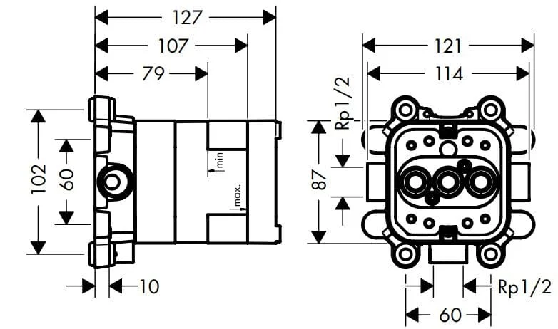 Chân bắt thanh bát sen Axor 35361180