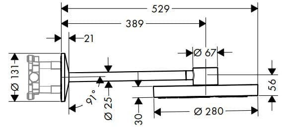 Bản vẽ bát sen bắt âm tường Axor 48492310